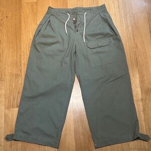 Fried Rice NYC Sashiko Wide Leg Pants - Olive